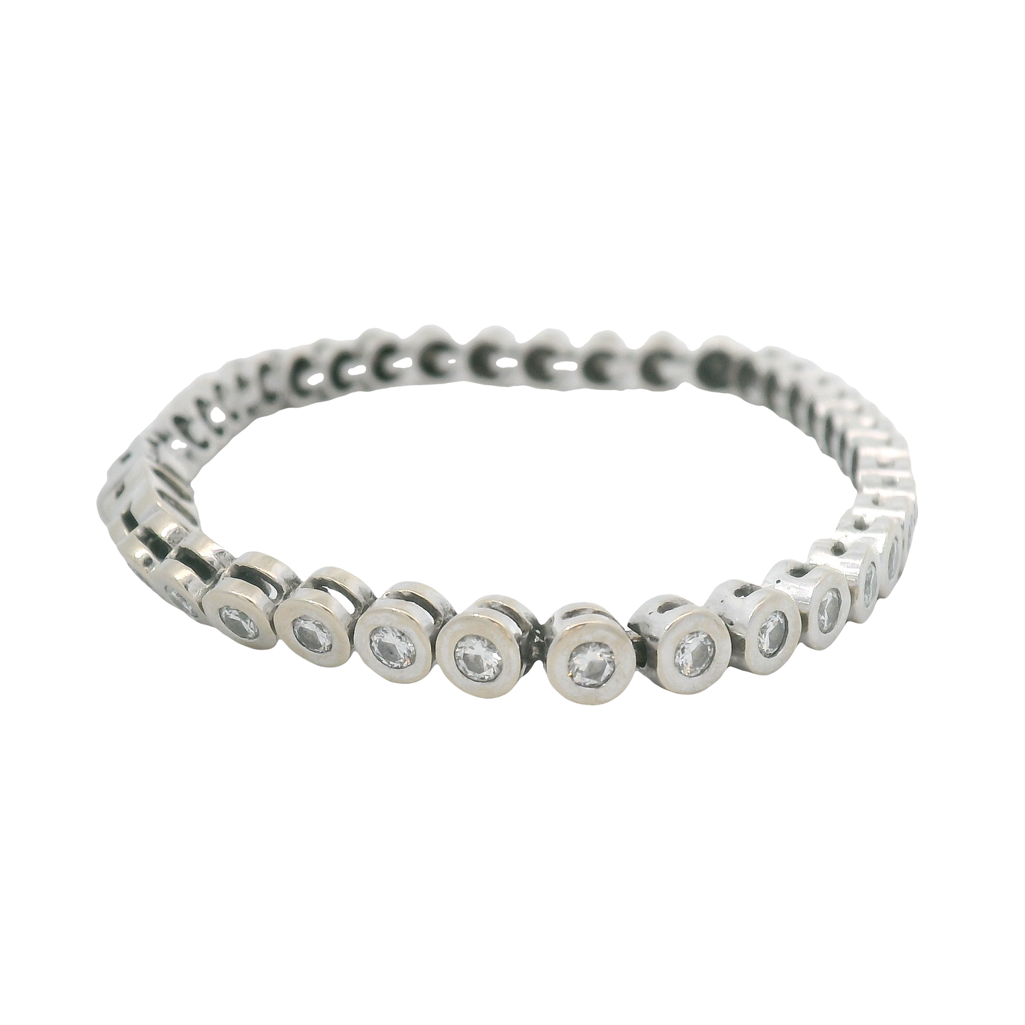 Tennisarmband Weißgold 750 / 18 Karat mit Brill. L: 165 mm Nr. 6777