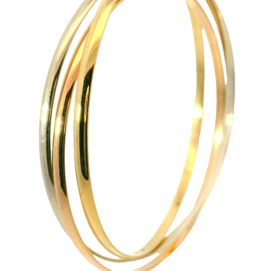 Dreifacher Goldarmreif 750 / 18 Karat 7 cm Durchmesser Nr. 6774