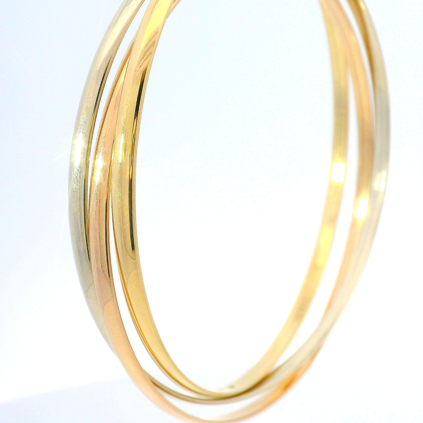 Dreifacher Goldarmreif 750 / 18 Karat 7 cm Durchmesser Nr. 6774