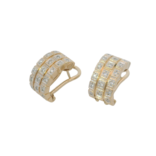 P. Creolen Gelbgold 585 / 14 Karat Nr. 6750