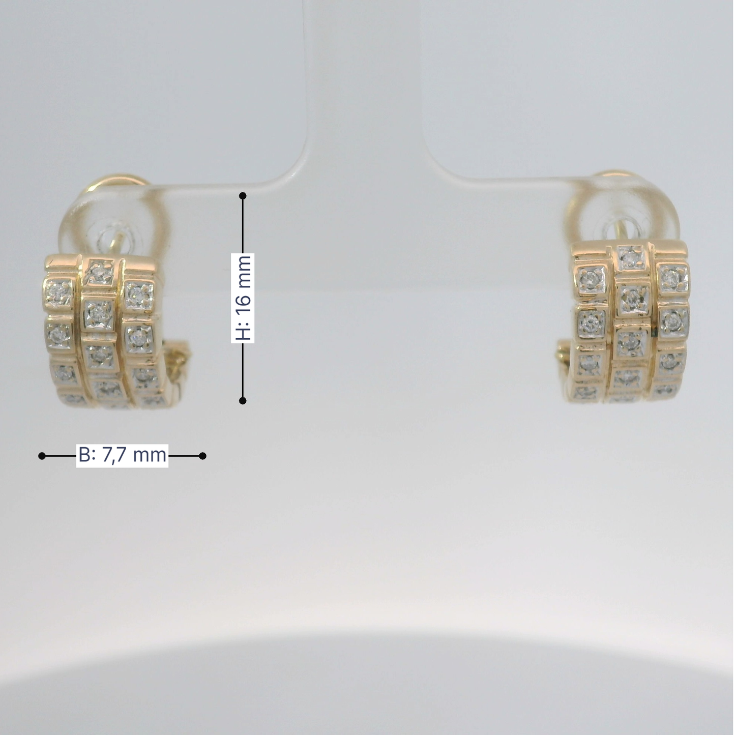 P. Creolen Gelbgold 585 / 14 Karat Nr. 6750