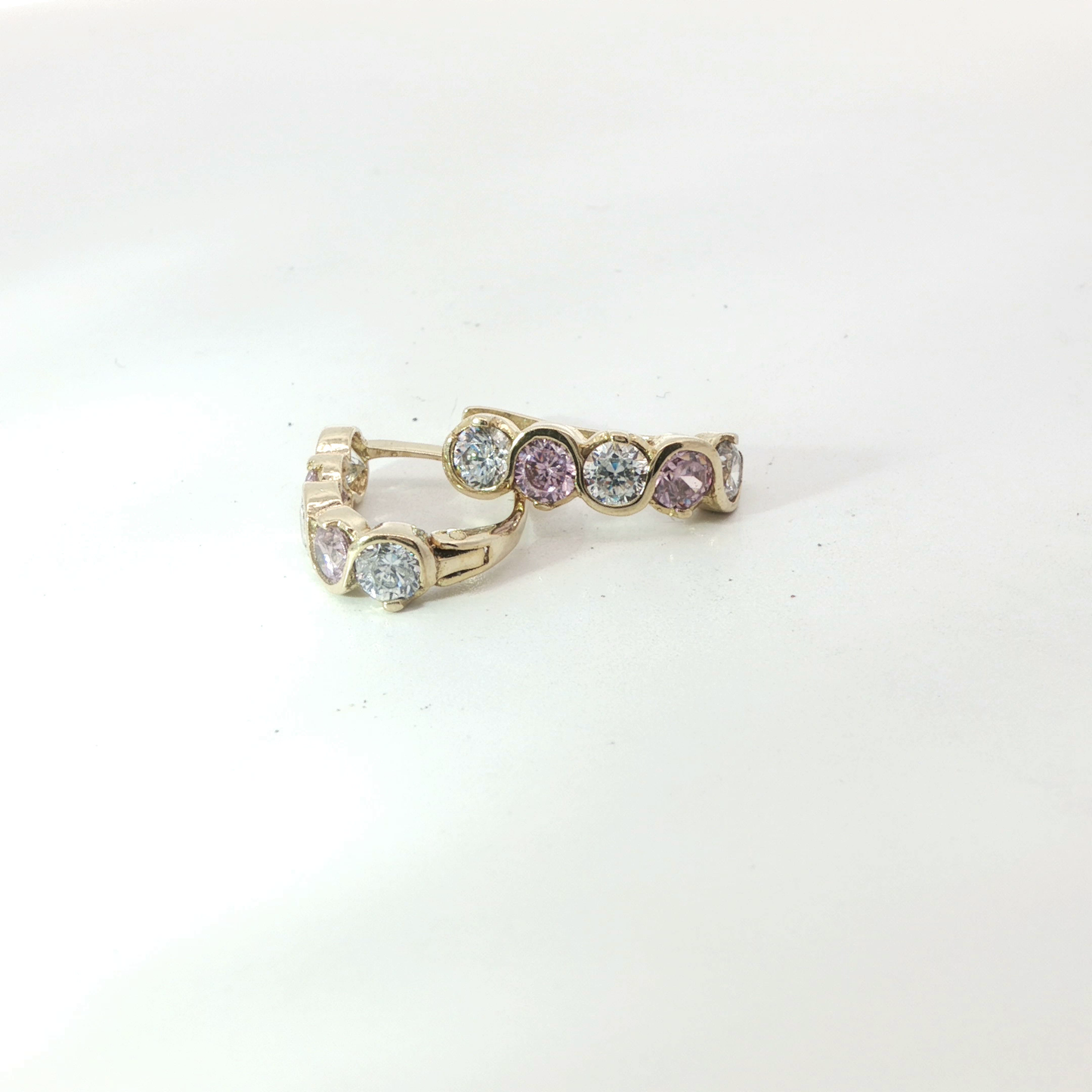 P. Halbcreolen Gelbgold 585 / 14 Karat L: 13 mm Nr. 6714