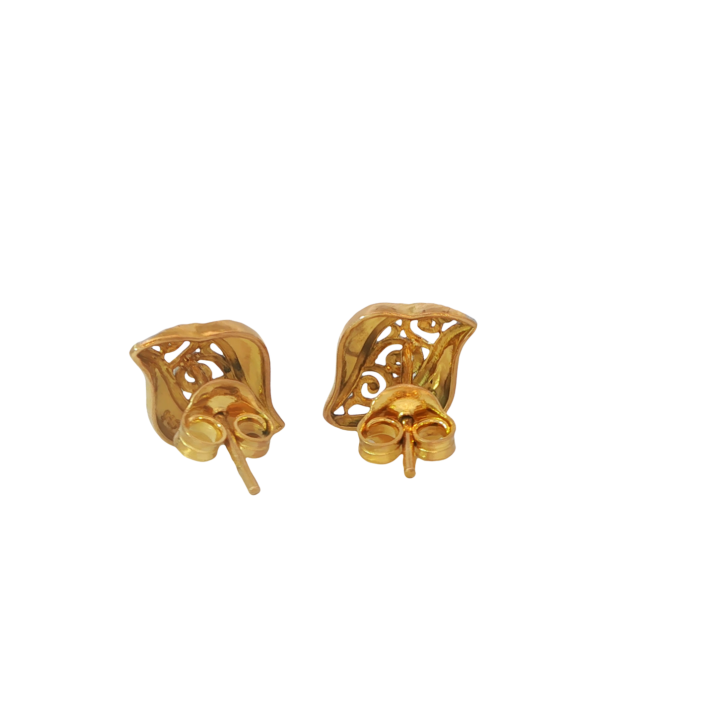 Ohrstecker Bicolor 916 / 22 Karat L: 14,7 mm Nr. 6844