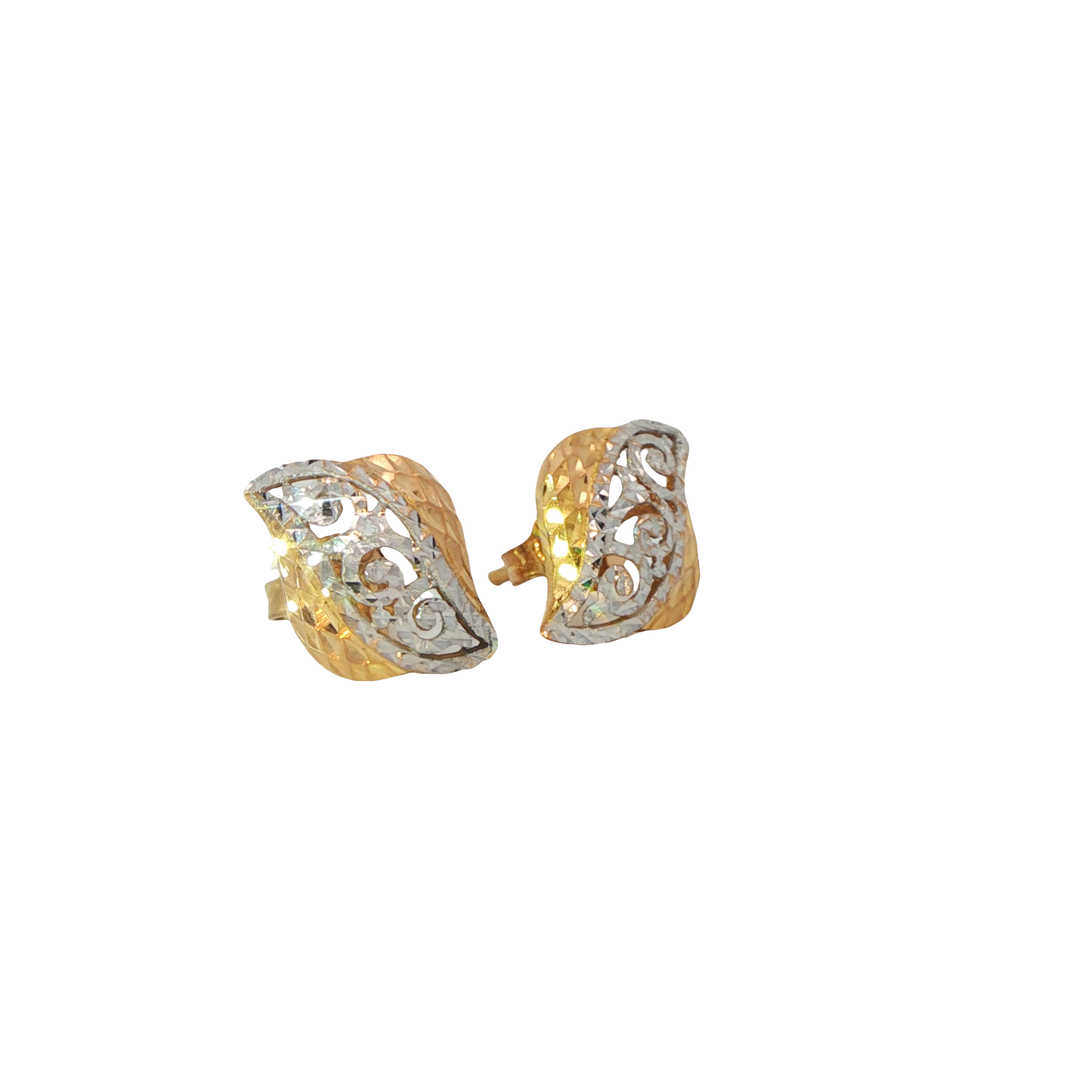 Ohrstecker Bicolor 916 / 22 Karat L: 14,7 mm Nr. 6844