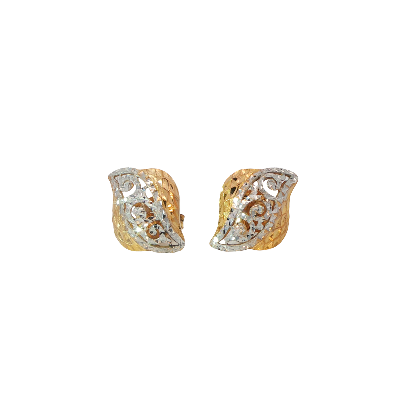 Ohrstecker Bicolor 916 / 22 Karat L: 14,7 mm Nr. 6844