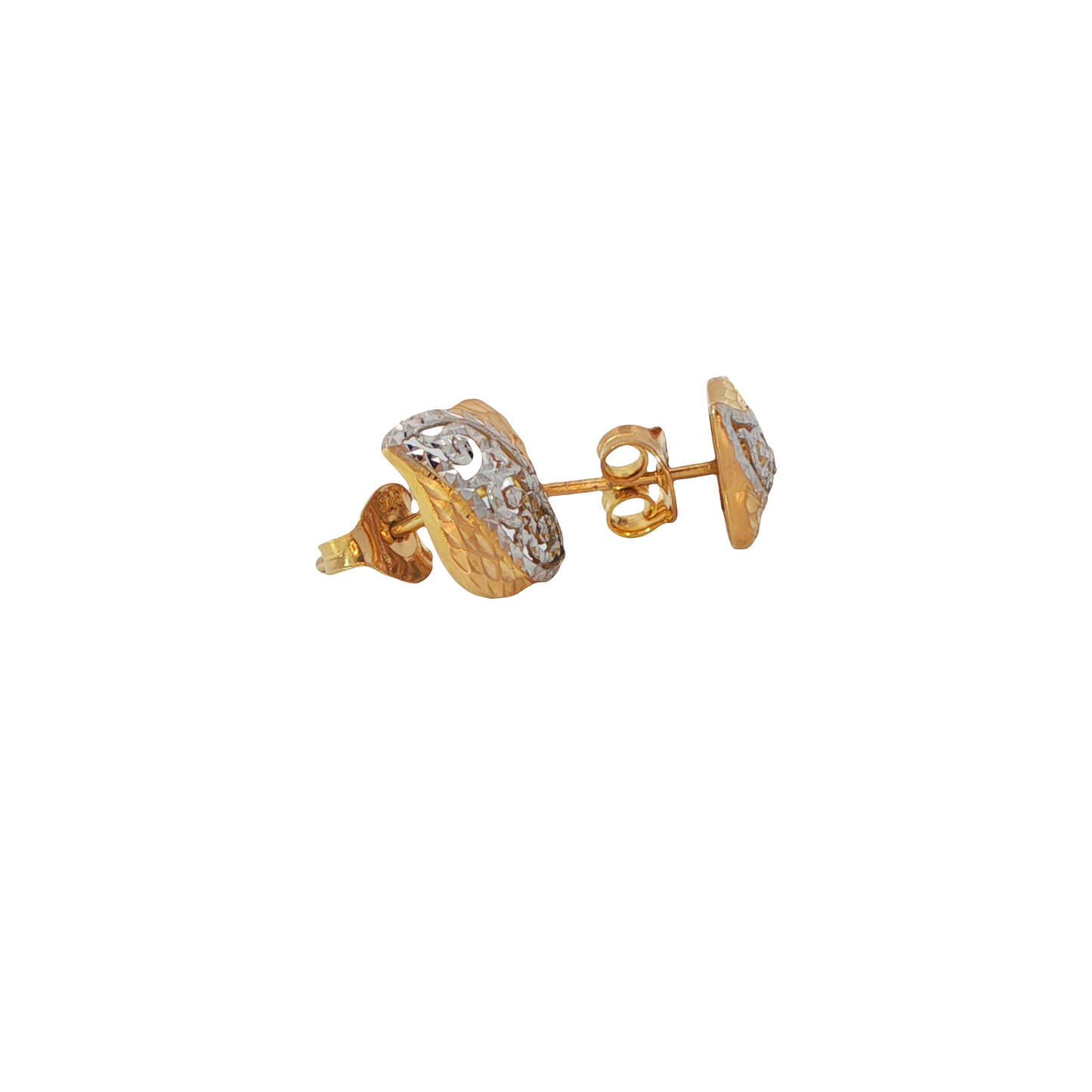 Ohrstecker Bicolor 916 / 22 Karat L: 14,7 mm Nr. 6844