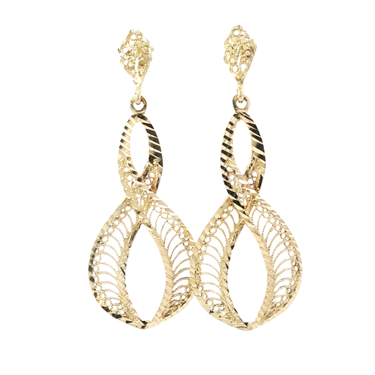 Ohrhänger Gelbgold 585 / 14 Karat L: 5 cm Nr. 6848