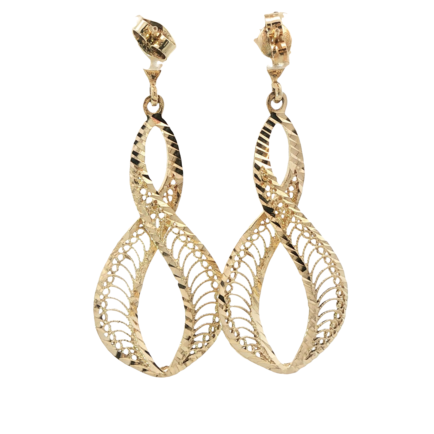 Ohrhänger Gelbgold 585 / 14 Karat L: 5 cm Nr. 6848