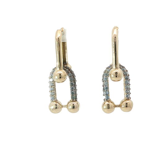 Ohrhänger Gelbgold 585 / 14 Karat L: 25 mm Nr. 6820