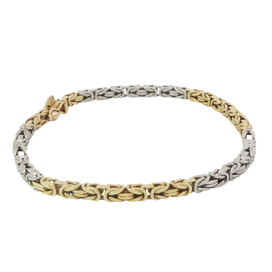Armband Bicolor 750 / 18 Karat L: 18,5 cm Nr. 6634