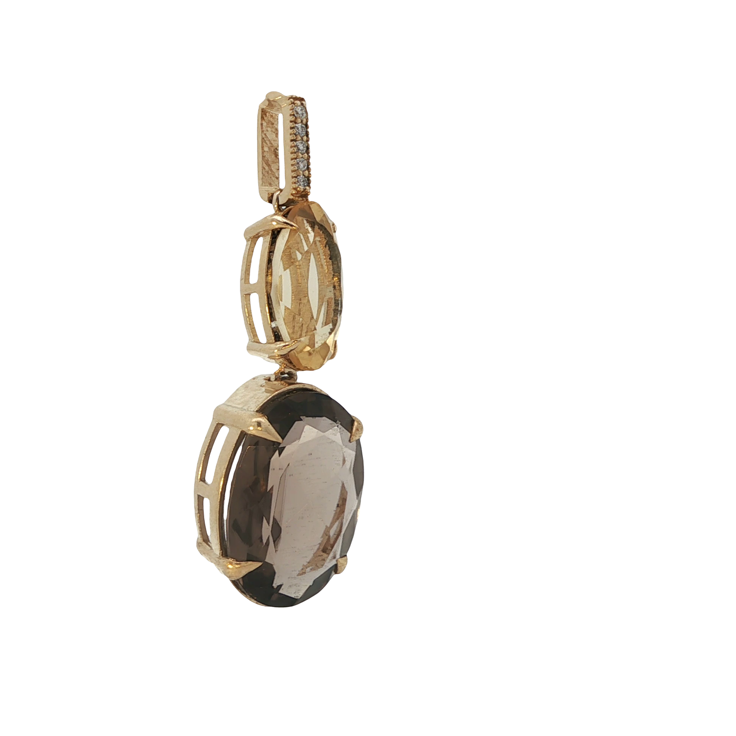 Anhänger Gelbgold 585 / 14 Karat mit Brill. L: 40 mm Nr. 6781