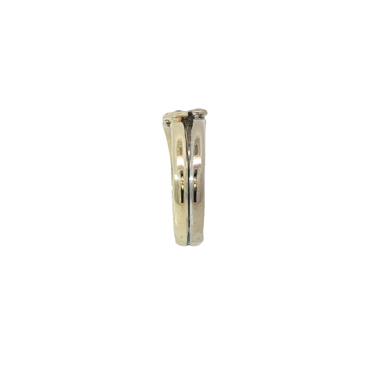 Ring Bicolor 585 / 14 Karat mit Brill. 0,08 ct Gr. 57 Nr. 6877