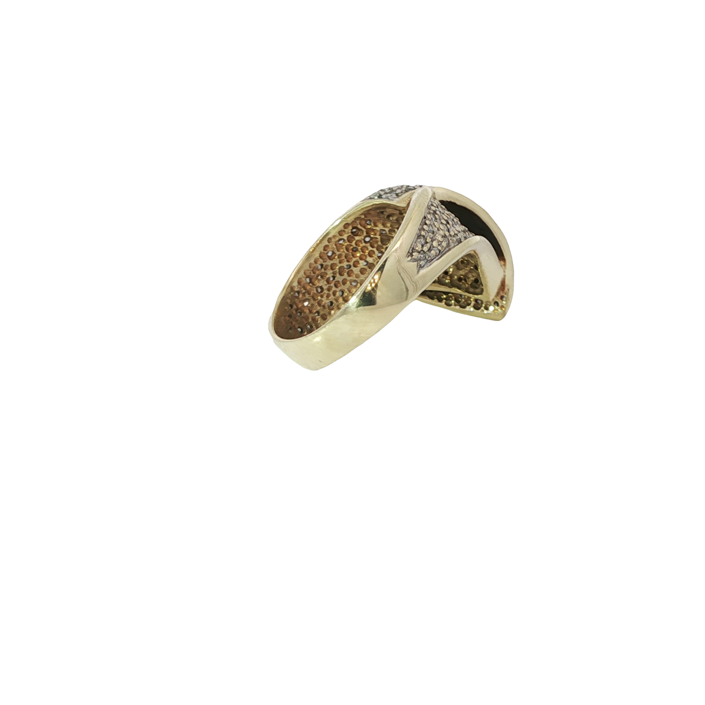 Ring Gelbgold 585 / 14 Karat mit Diamant Meleé 0,5 ct Gr. 54 Nr. 6826