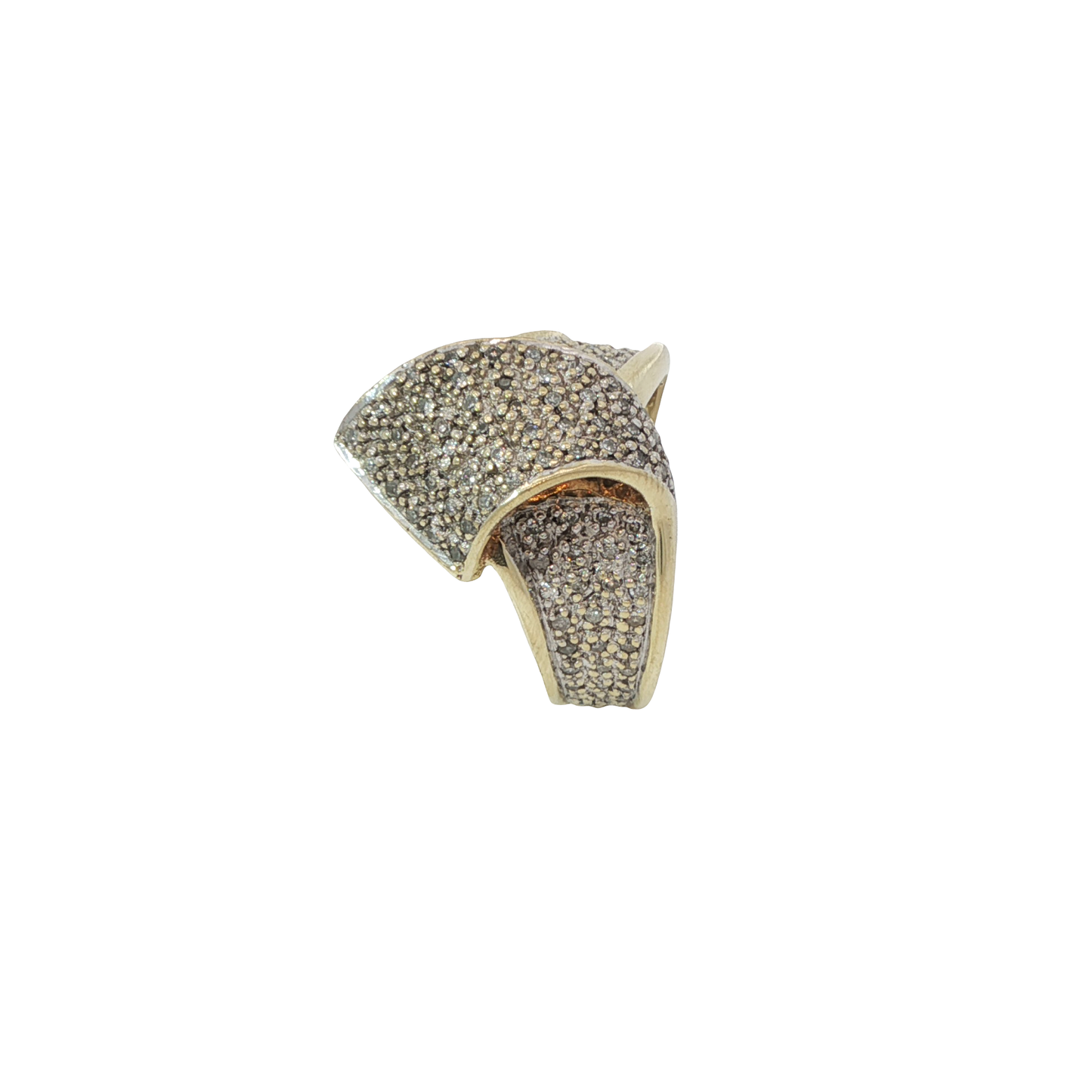 Ring Gelbgold 585 / 14 Karat mit Diamant Meleé 0,5 ct Gr. 54 Nr. 6826