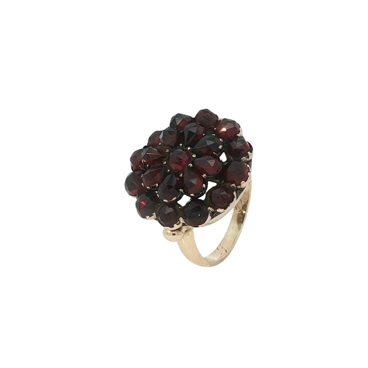 Ring Gelbgold 585 7 14 Karat mit Granat Gr. 59 Nr. 6875