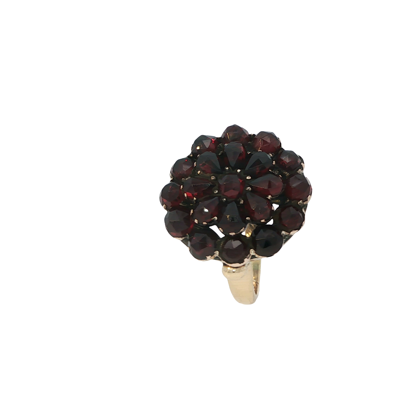 Ring Gelbgold 585 7 14 Karat mit Granat Gr. 59 Nr. 6875