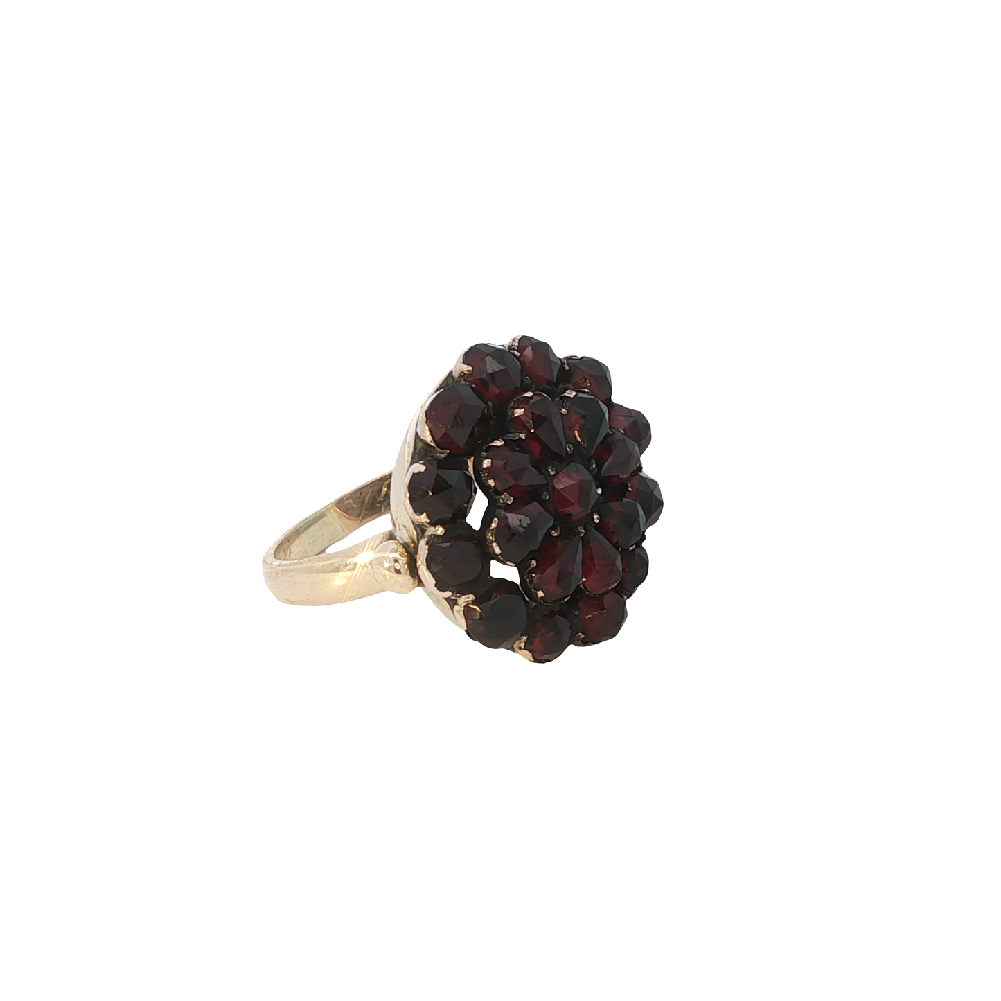 Ring Gelbgold 585 7 14 Karat mit Granat Gr. 59 Nr. 6875