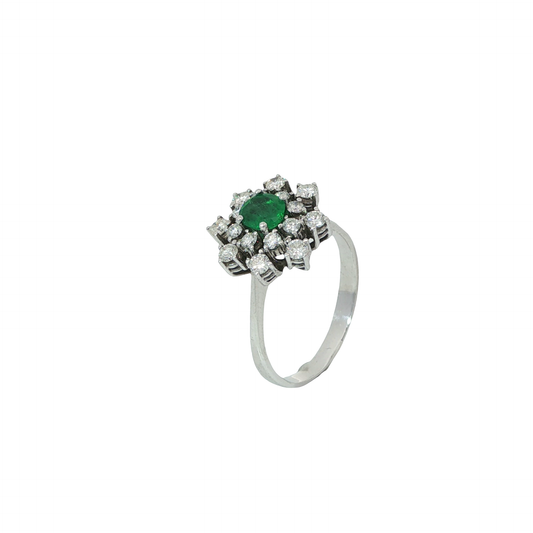 Ring Weißgolg 750 / 18 Karat mit Brill. Gr. 57 Nr. 6734
