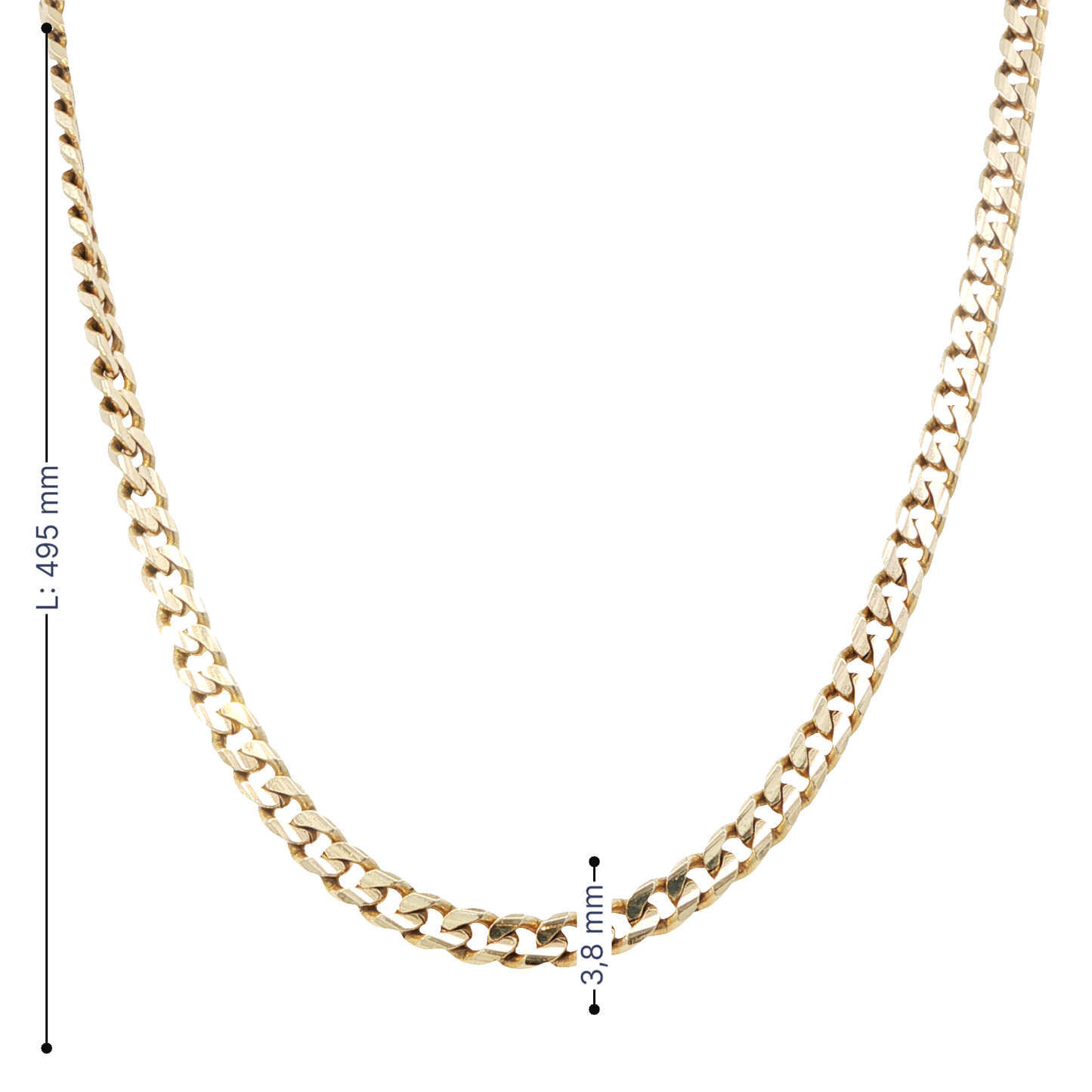 Kette Gelbgold 585 / 14 Karat L: 49,5 cm NR. 6484