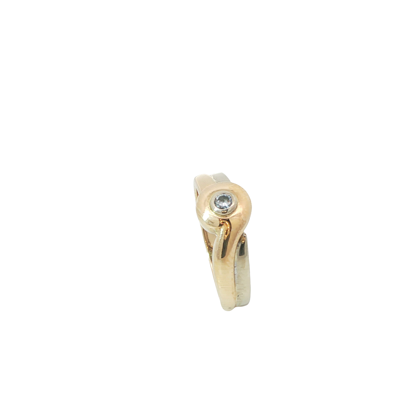 Ring Bicolor 585 / 14 Karat mit Brill. Gr. 55 Nr. 6299