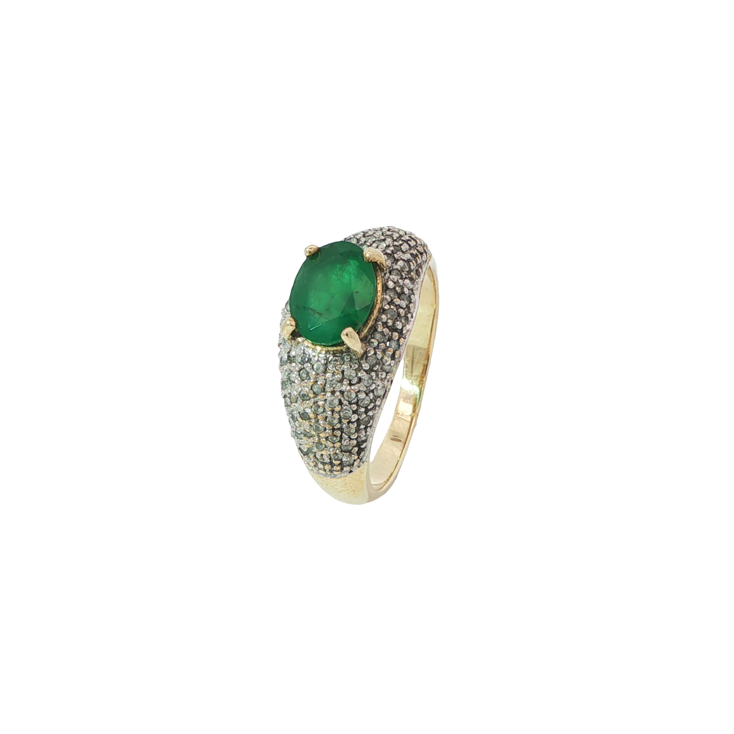 Ring Gelbgold 375 / 9 Karat mit Brill. 0,44 Gr. 62 Nr. 6296
