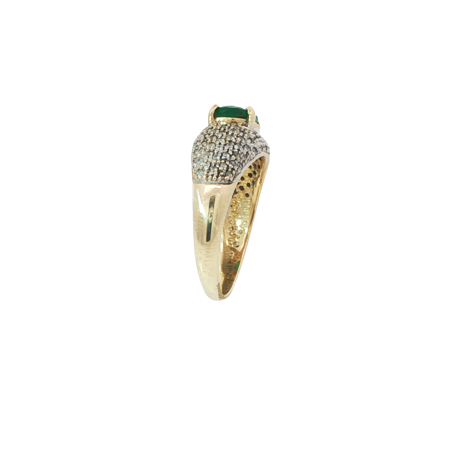 Ring Gelbgold 375 / 9 Karat mit Brill. 0,44 Gr. 62 Nr. 6296