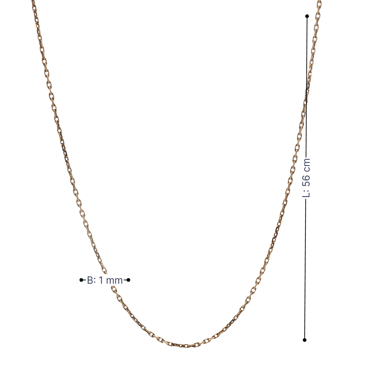 Ankerkette Gelbgold 750 / 18 Karat L: 56 cm Nr. 6893