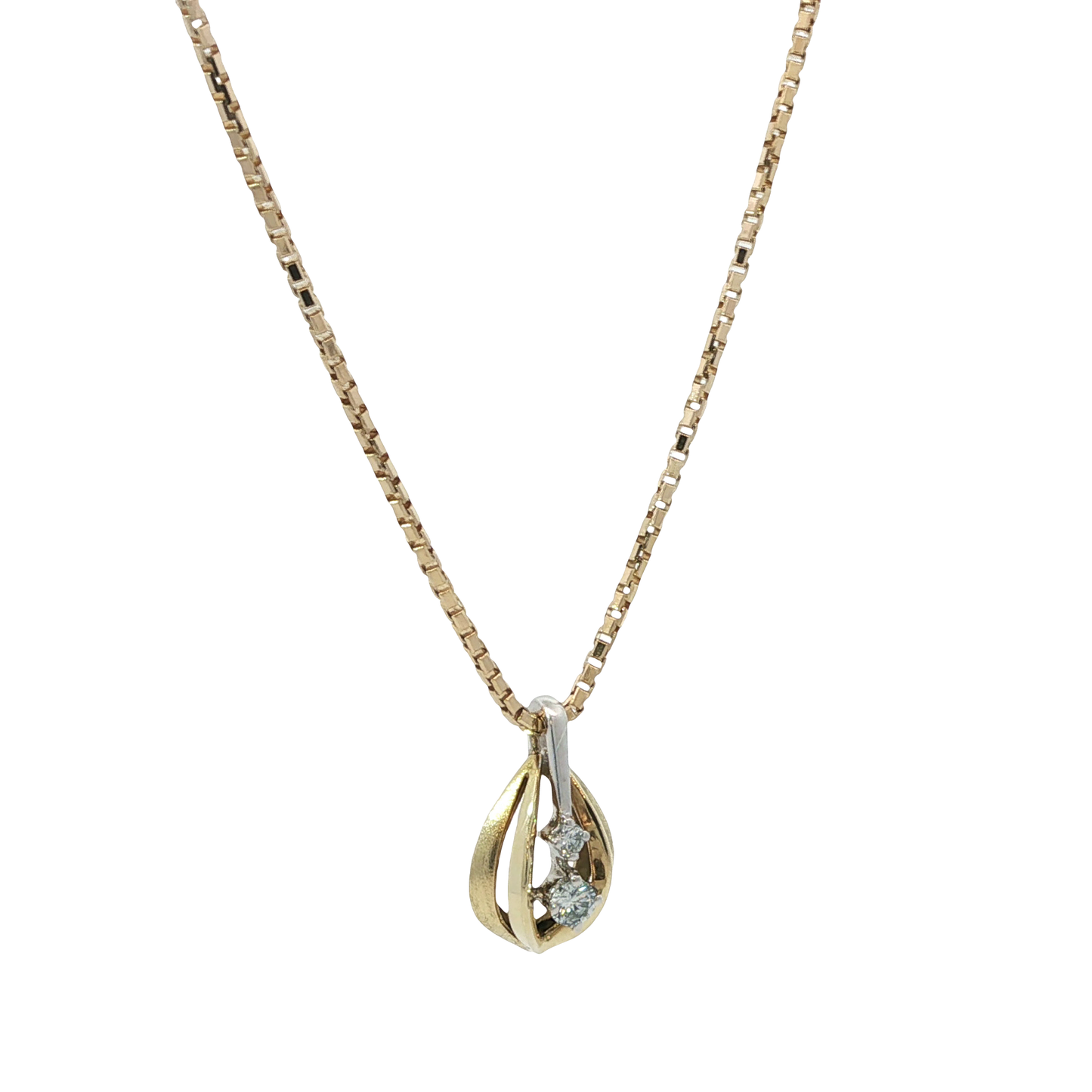 Veneziakette Gelbgold 585 / 14 Karat mit Anhänger L: 42 cm Nr. 6902