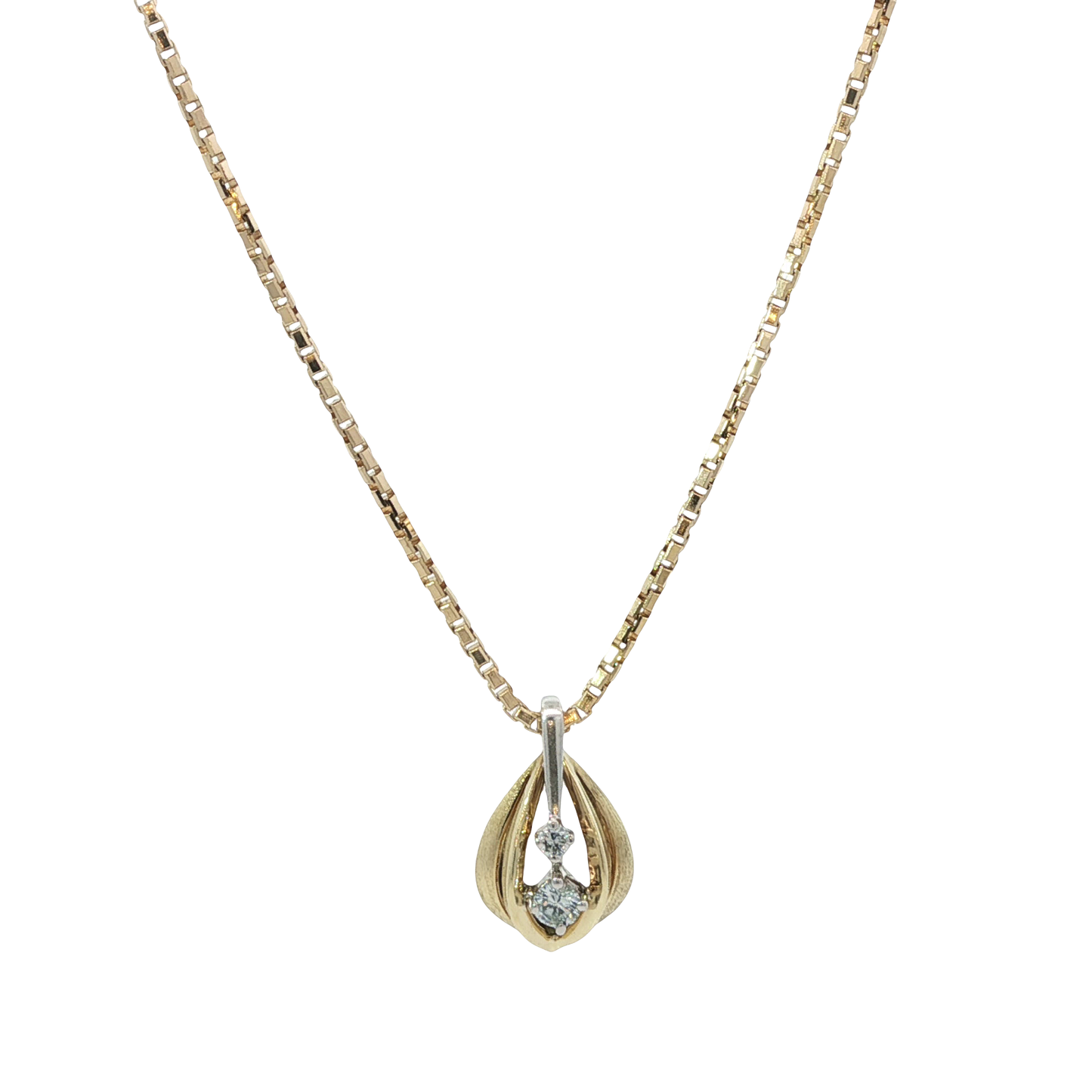 Veneziakette Gelbgold 585 / 14 Karat mit Anhänger L: 42 cm Nr. 6902