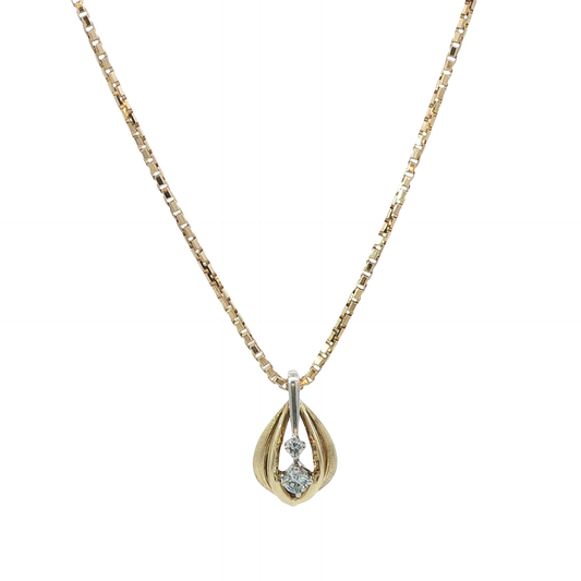 Veneziakette Gelbgold 585 / 14 Karat mit Anhänger L: 42 cm Nr. 6902