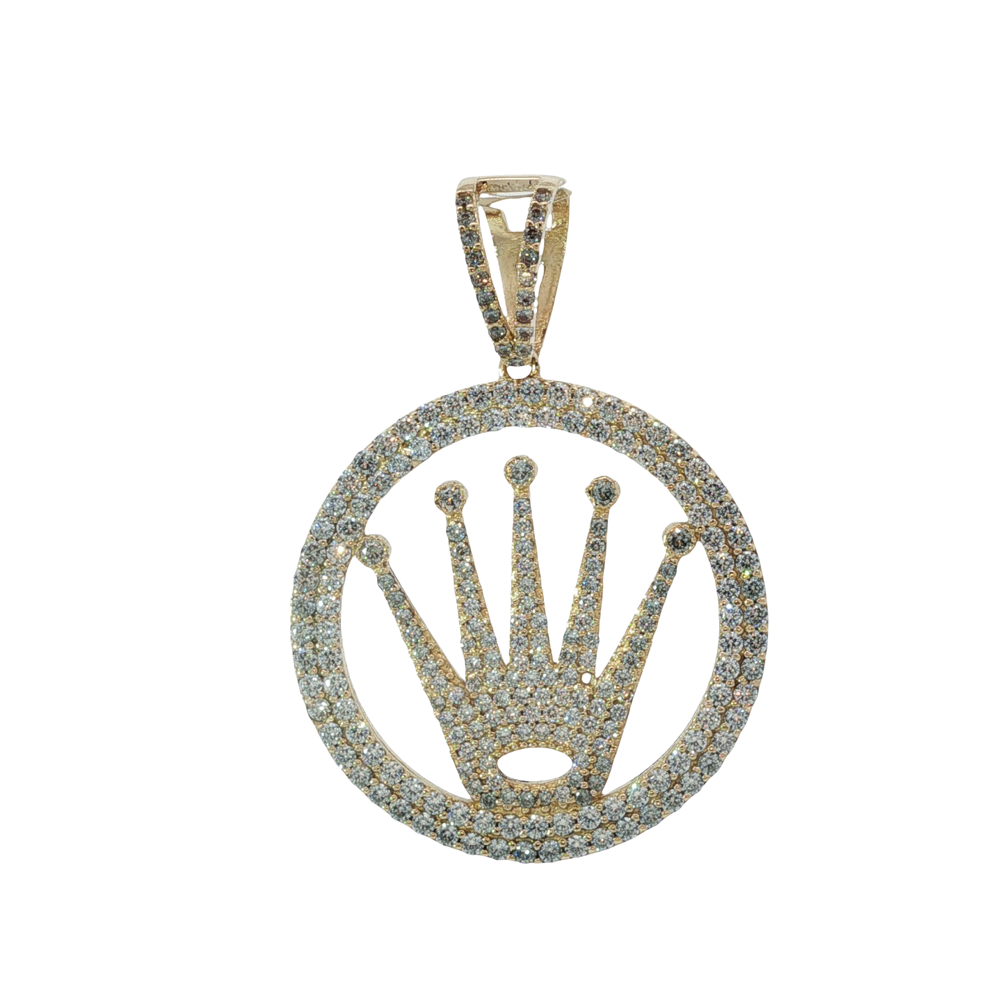 Anhänger Krone Gelbgold 585 / 14 Karat L: 42 mm Nr. 6906