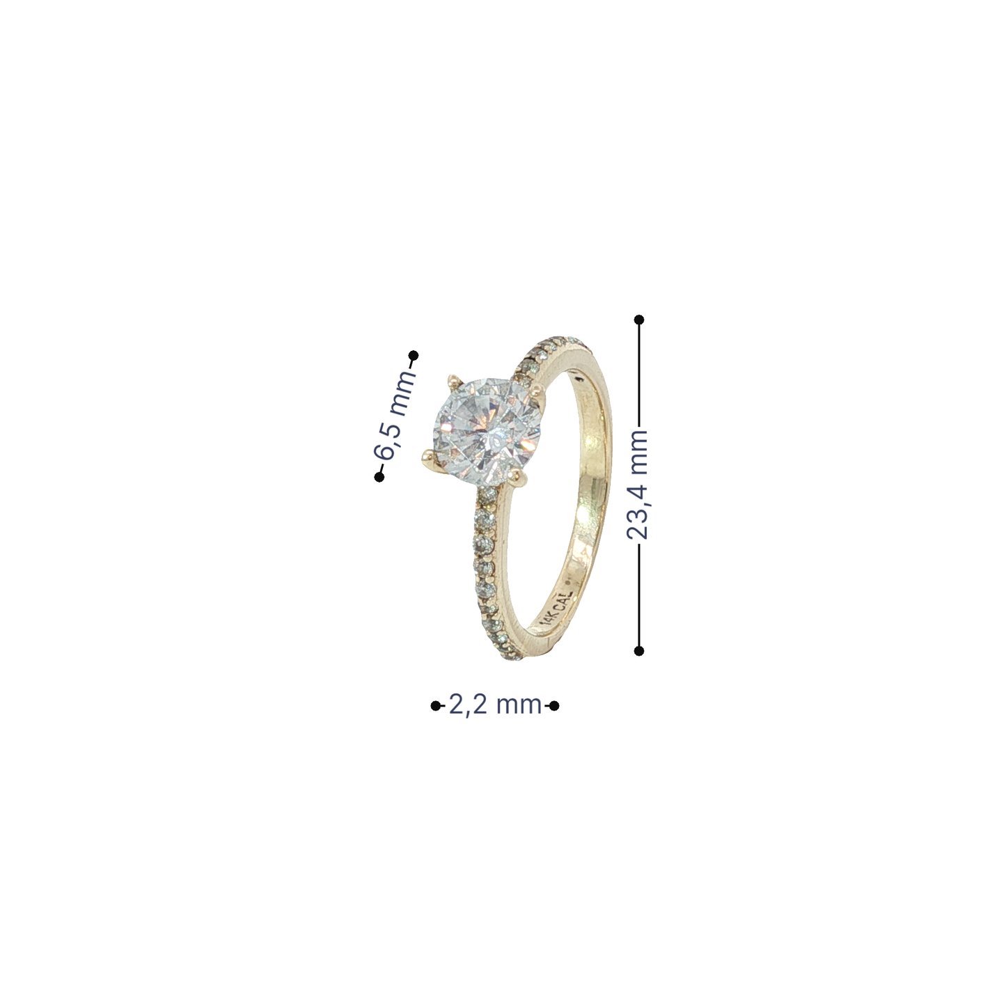 Ring Gelbgold 585 / 14 Karat Gr. 51 Nr. 6937