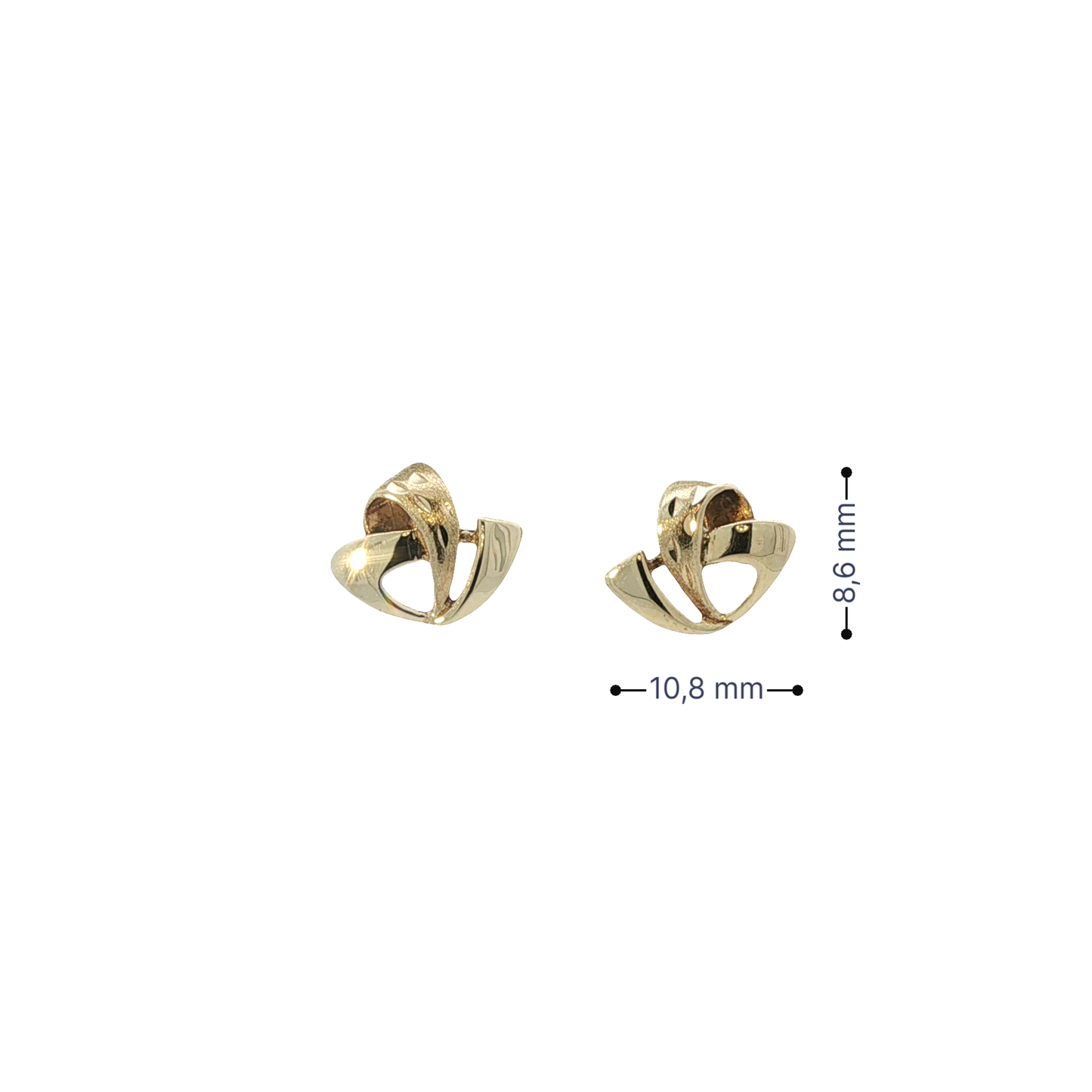 P. Ohrstecker Gelbgold 585 / 14 Karat Nr. 6960