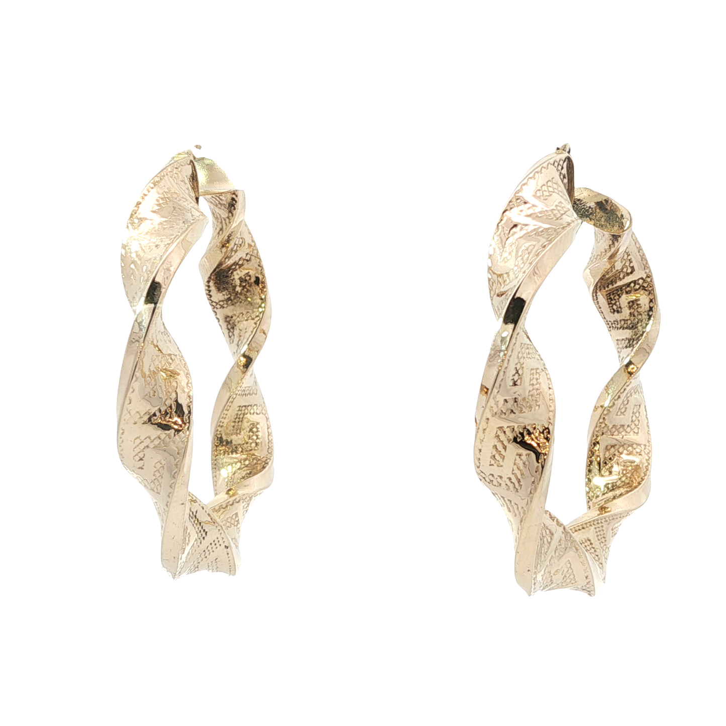 P. Creolen Gelbgold 585 / 14 Karat 41,5 mm Nr. 6949