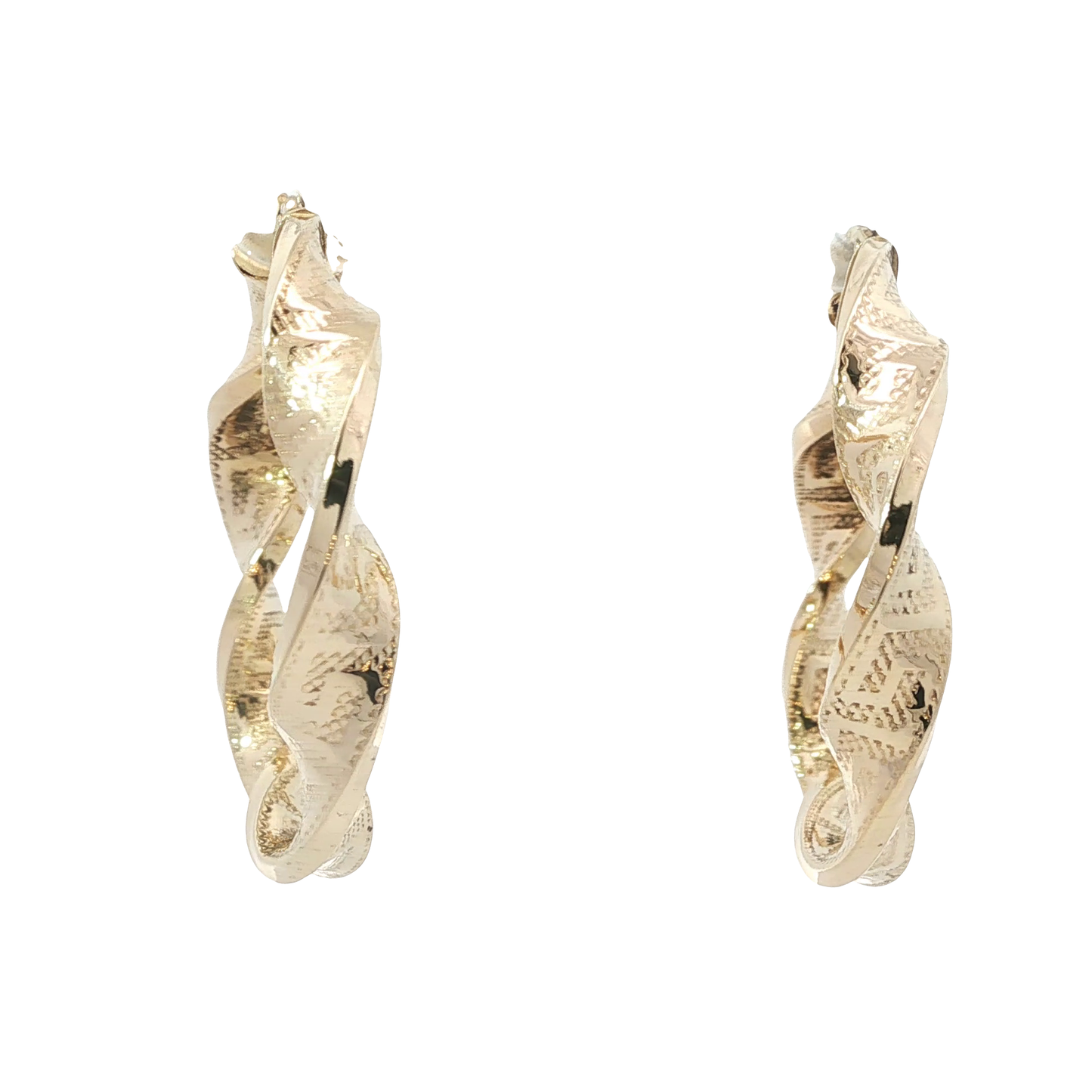 P. Creolen Gelbgold 585 / 14 Karat 41,5 mm Nr. 6949