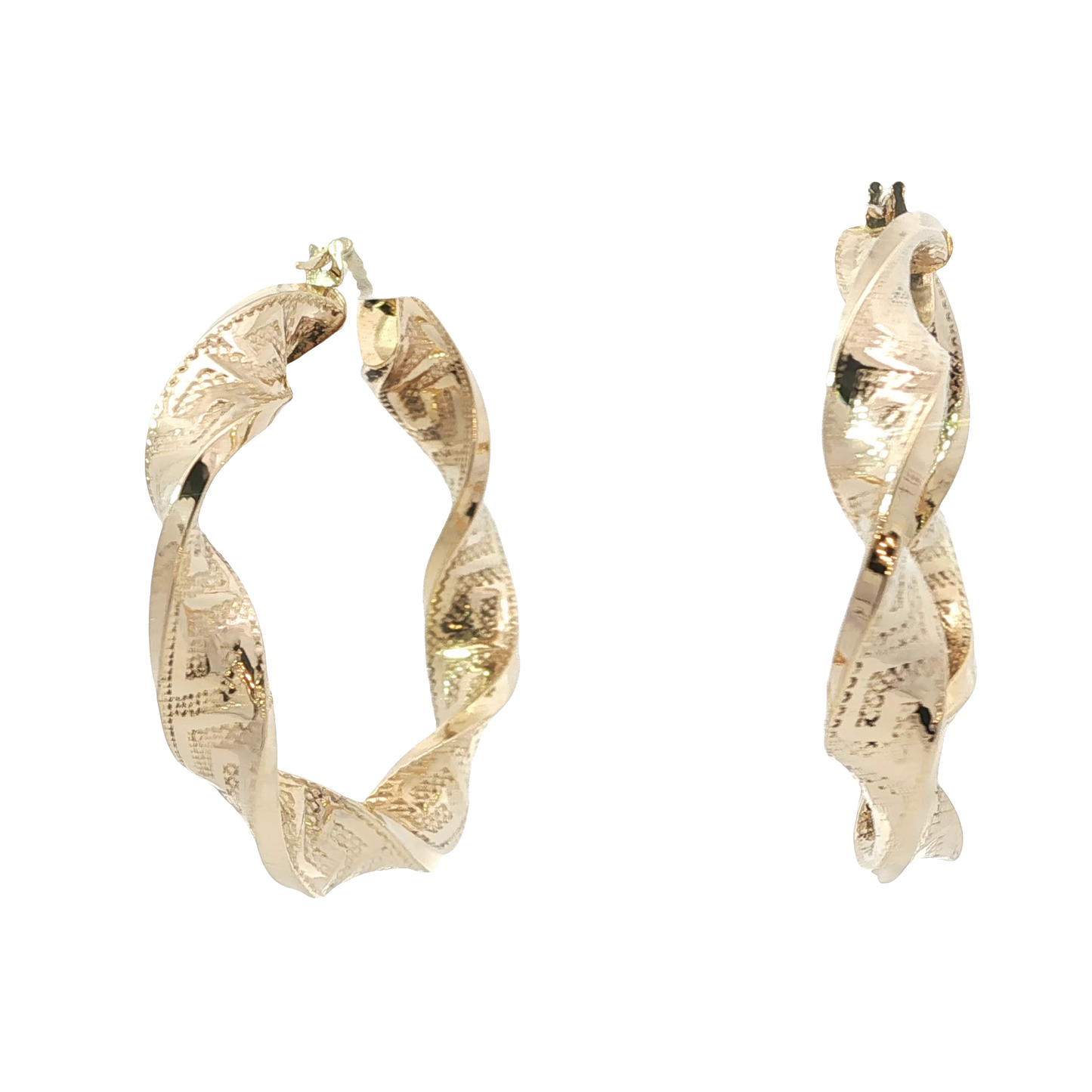 P. Creolen Gelbgold 585 / 14 Karat 41,5 mm Nr. 6949