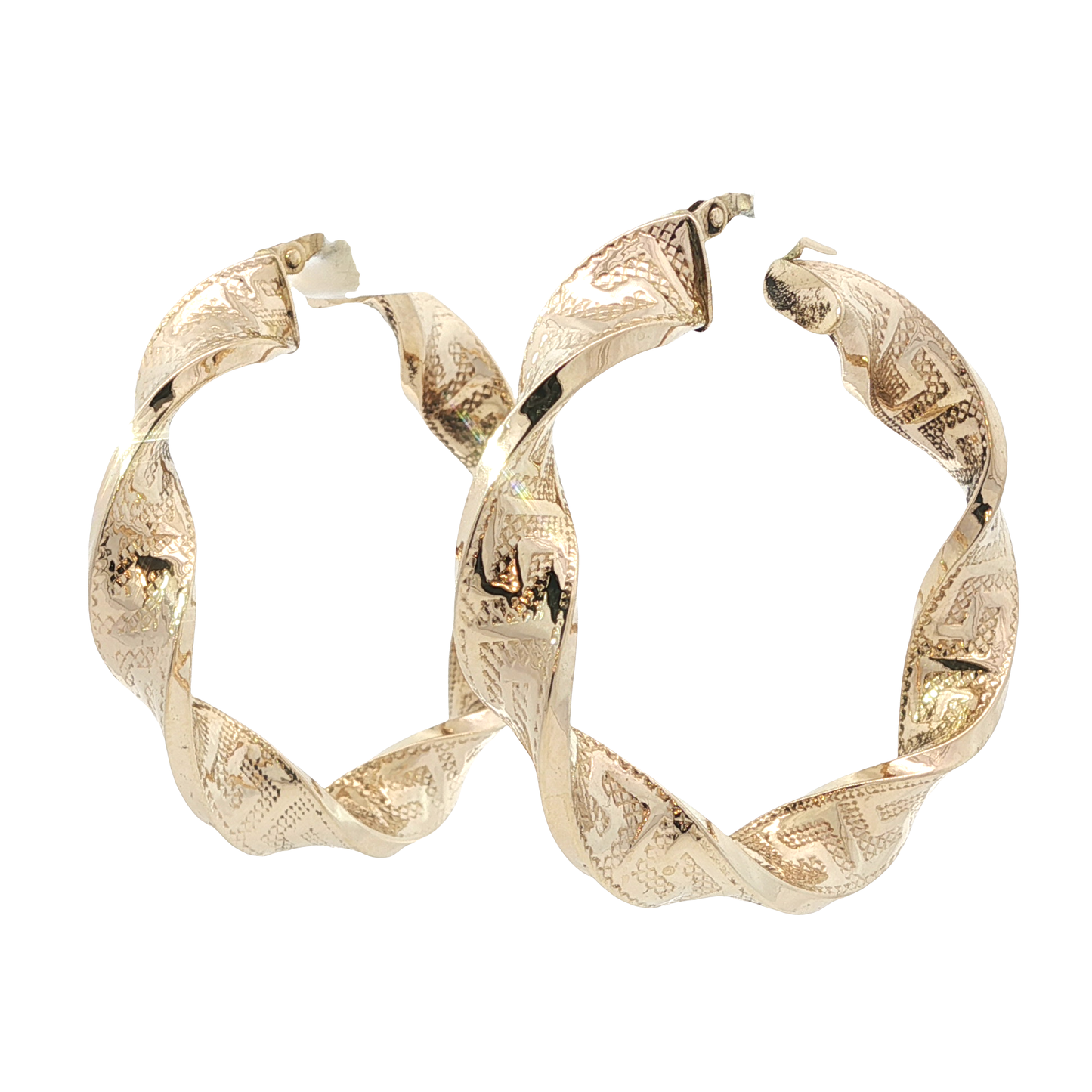 P. Creolen Gelbgold 585 / 14 Karat 41,5 mm Nr. 6949