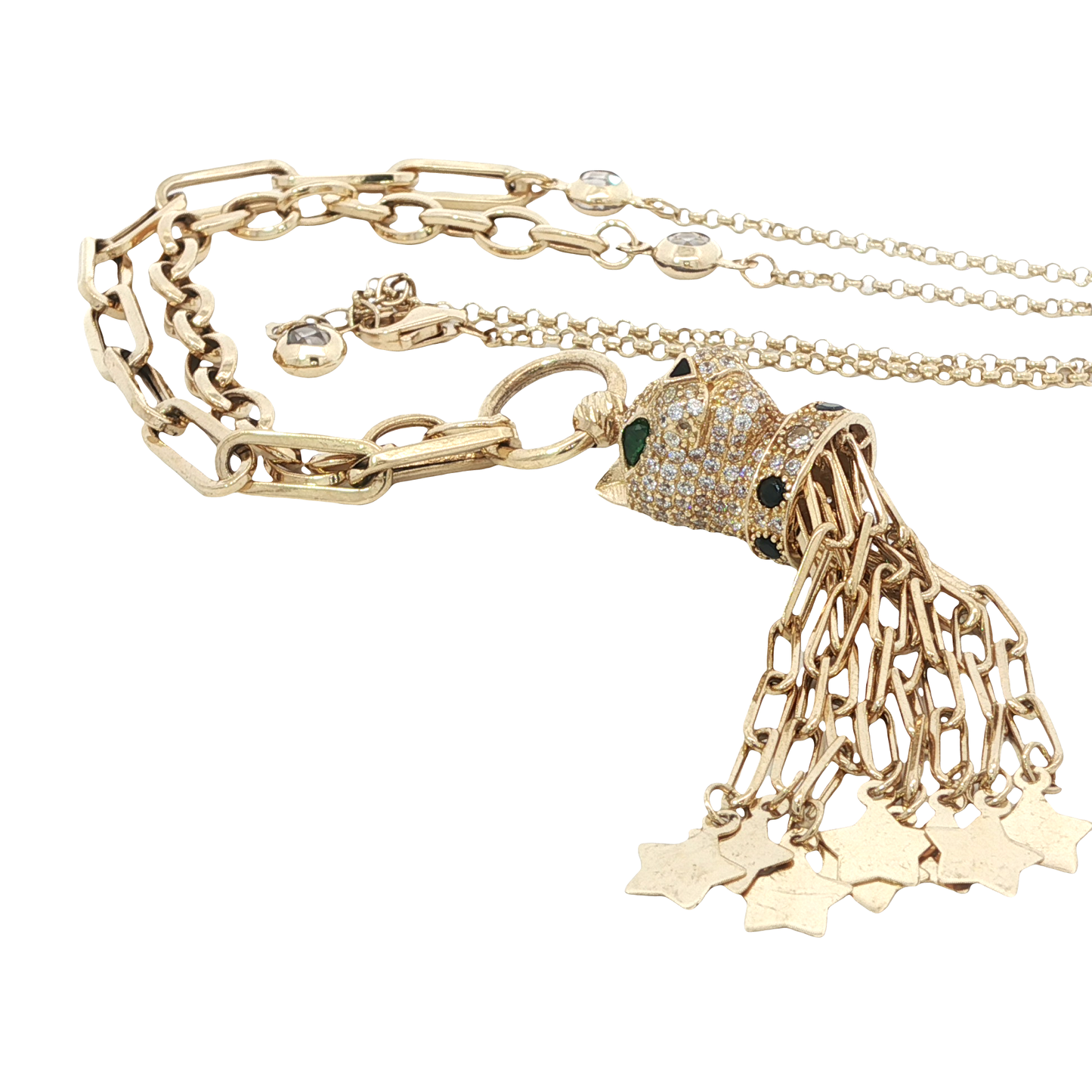 Collier Gepard Gelbgold 585 / 14 Karat L: 50 cm Nr. 6718