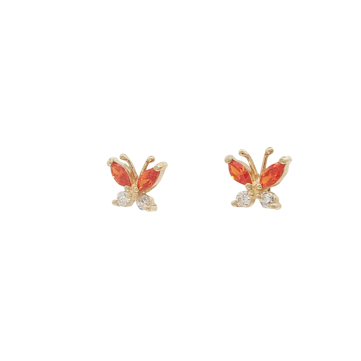 P. Ohrringe Schmetterling Gelbgold 585 / 14 Karat Nr. 6947