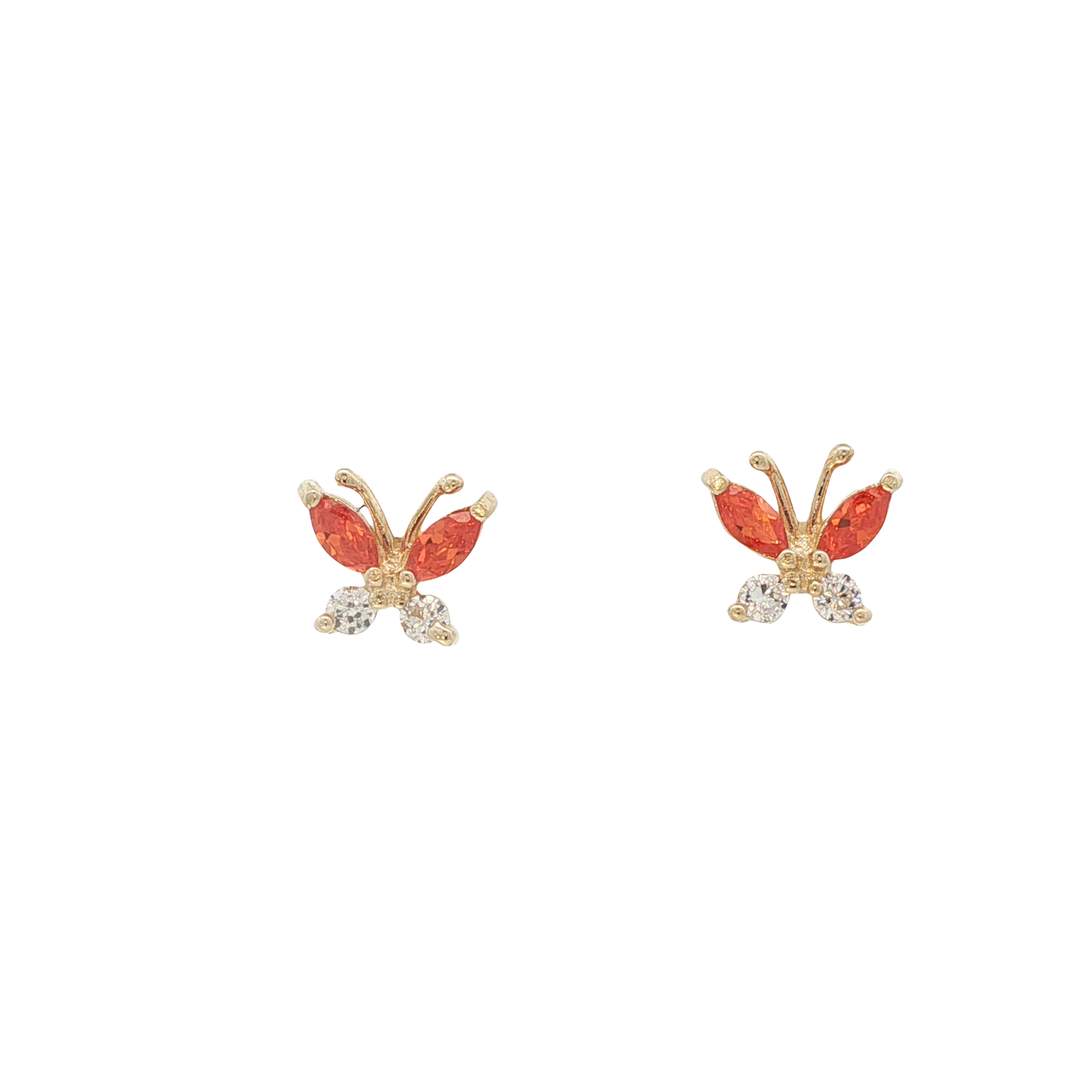 P. Ohrringe Schmetterling Gelbgold 585 / 14 Karat Nr. 6947