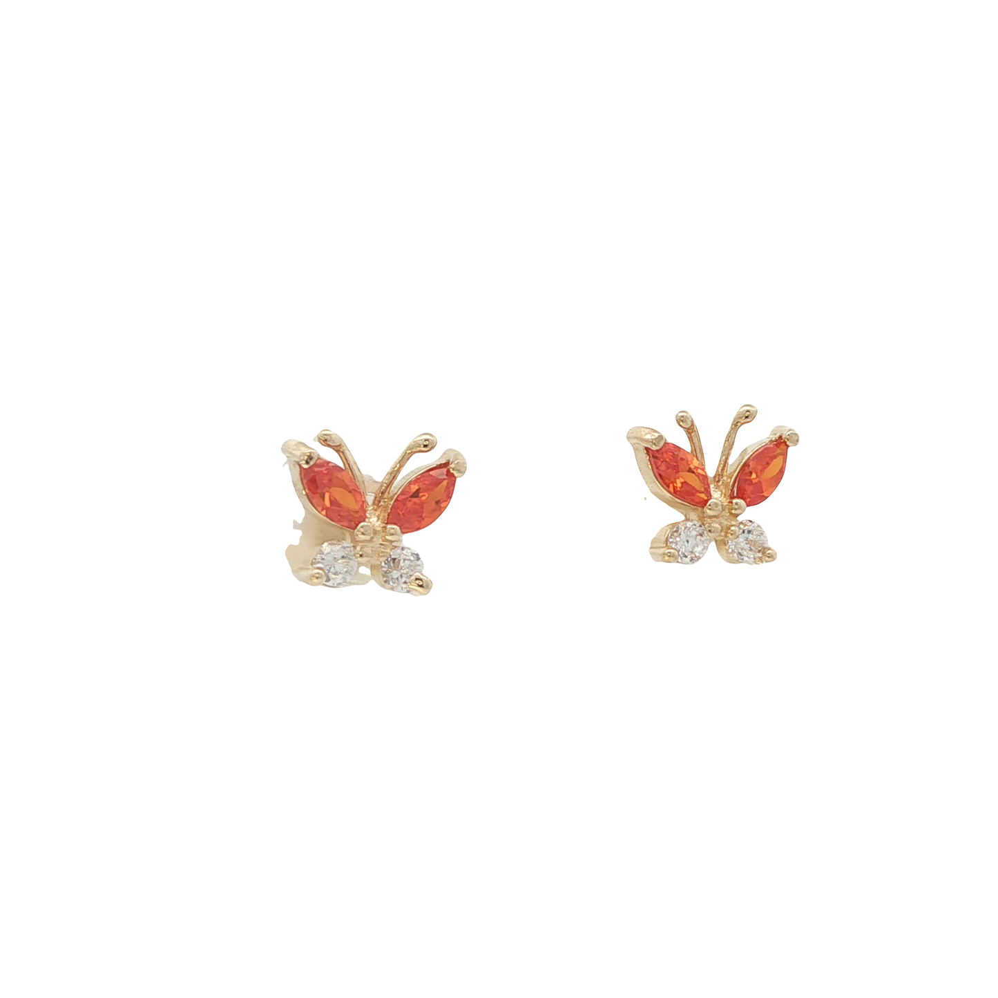 P. Ohrringe Schmetterling Gelbgold 585 / 14 Karat Nr. 6947