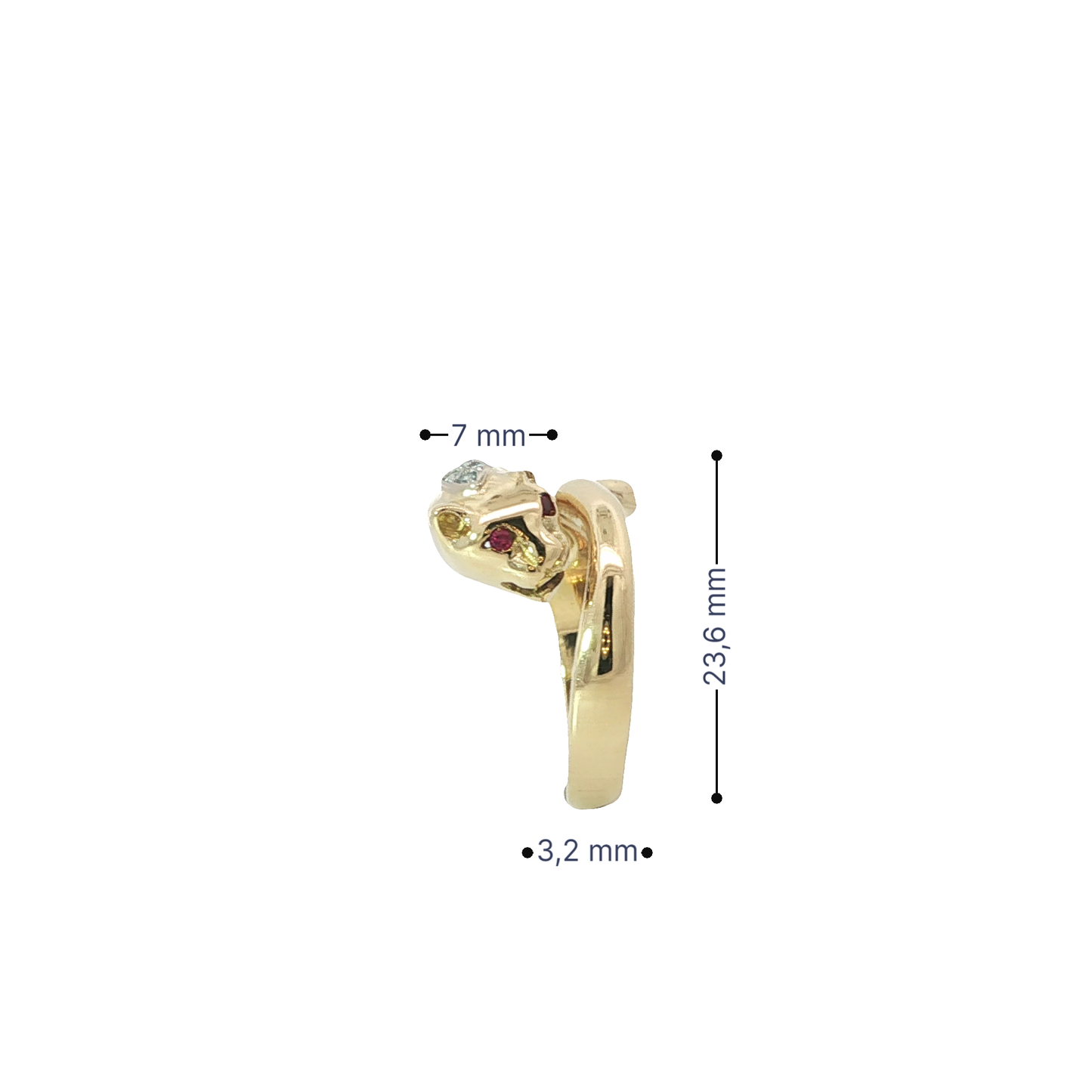 Ring "Panther" Gelbgold 750 / 18 Karat mit Diamanten Gr. 52 Nr. 6866