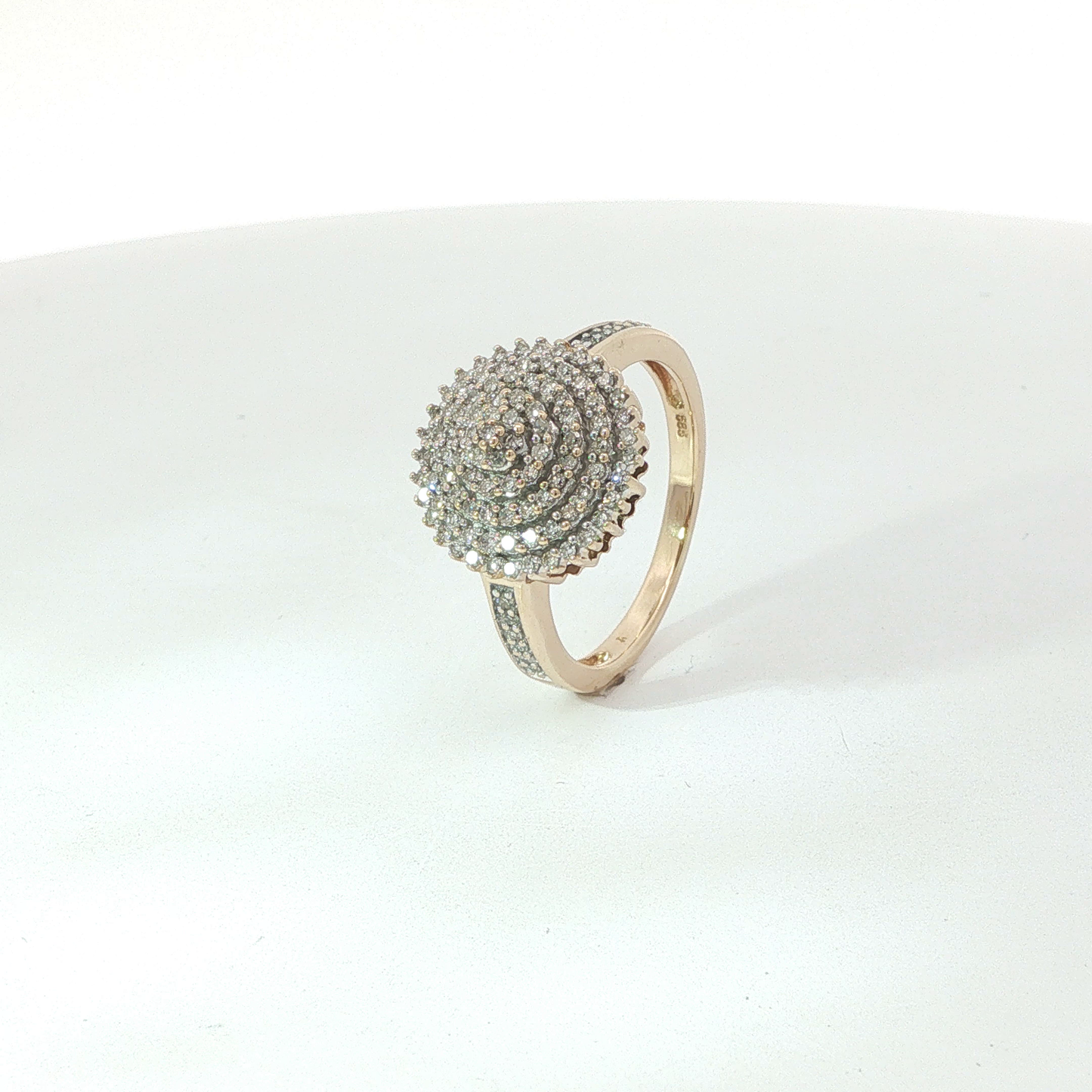 Ring Gelbgold 585 / 14 Karat mit Diamanten ca. 0,5 ct Gr. 56 Nr. 6919