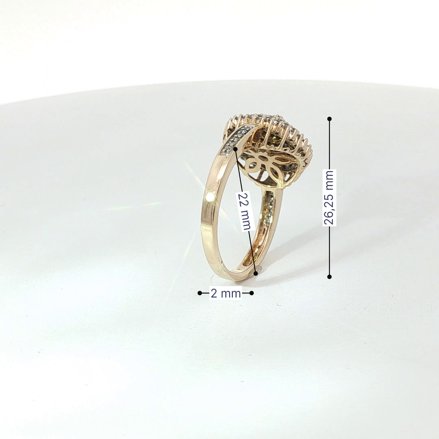 Ring Gelbgold 585 / 14 Karat mit Diamanten ca. 0,5 ct Gr. 56 Nr. 6919