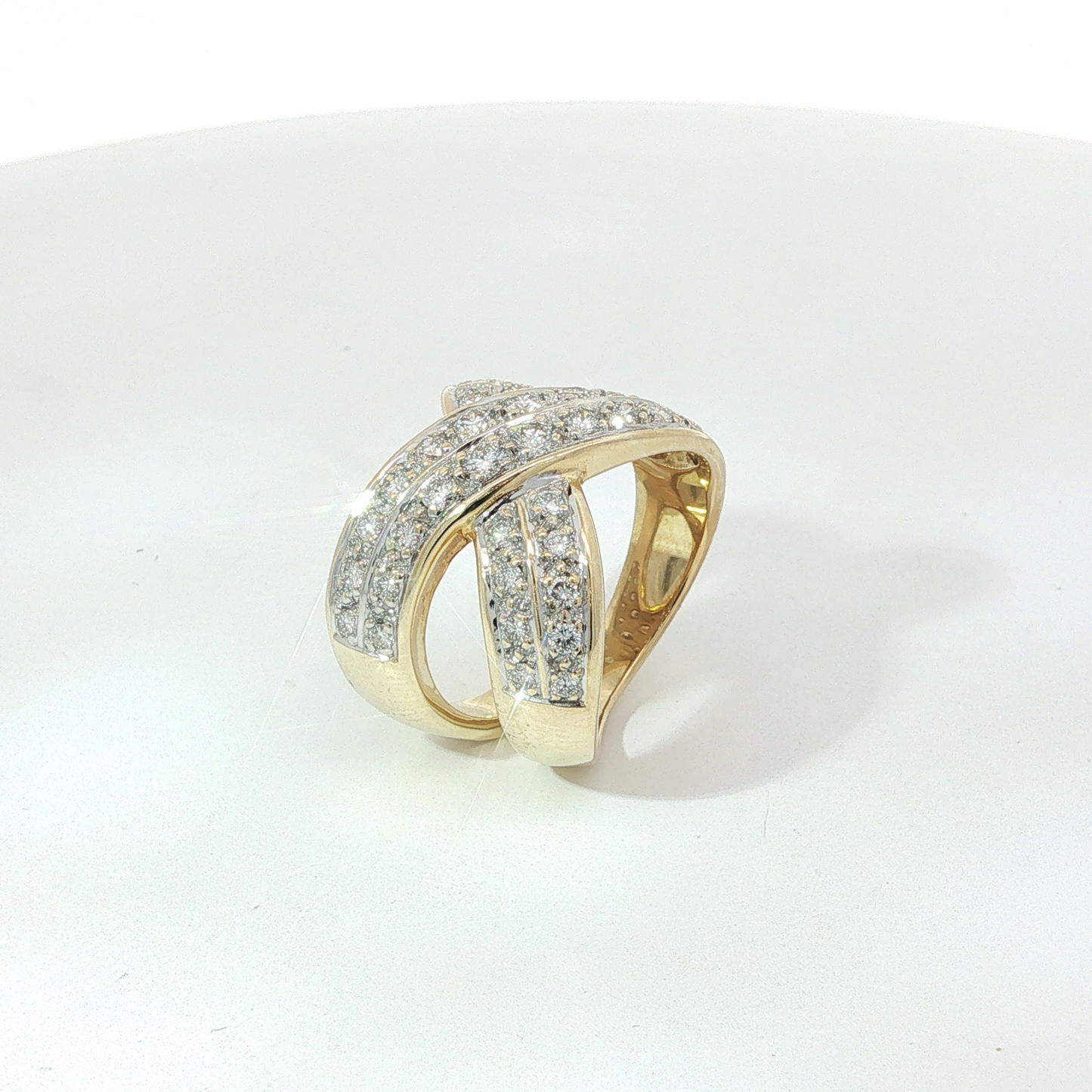 Ring Gelbgold 585 / 14 Karat mit Brill. Gr. 53 Nr. 6913