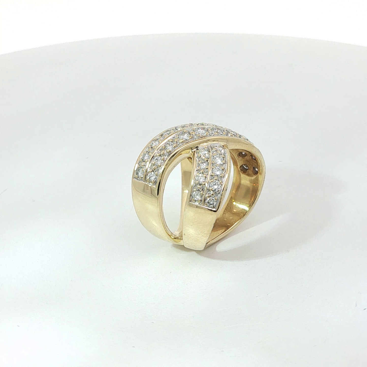 Ring Gelbgold 585 / 14 Karat mit Brill. Gr. 53 Nr. 6913