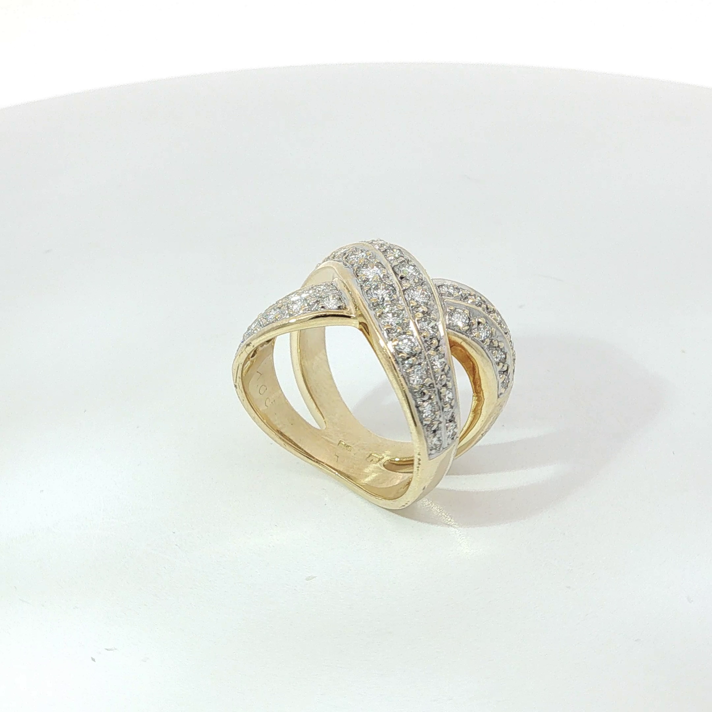 Ring Gelbgold 585 / 14 Karat mit Brill. Gr. 53 Nr. 6913