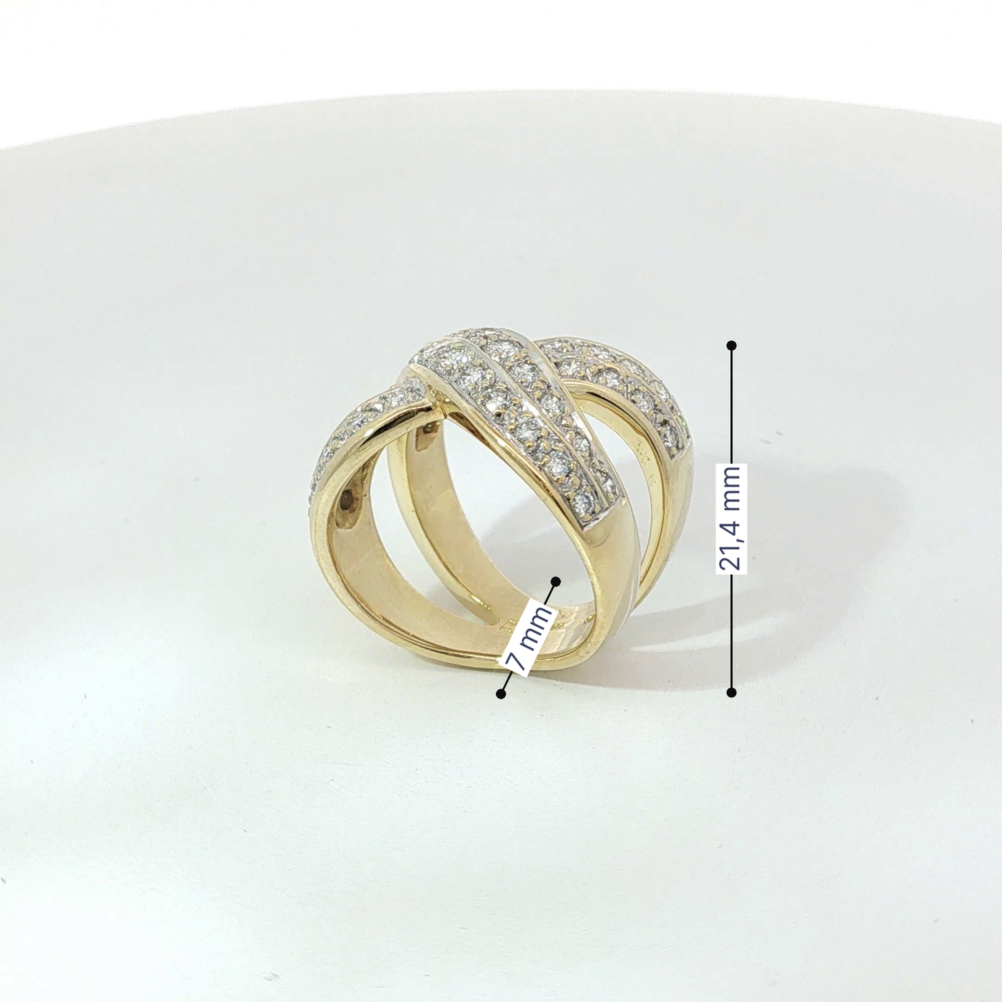 Ring Gelbgold 585 / 14 Karat mit Brill. Gr. 53 Nr. 6913