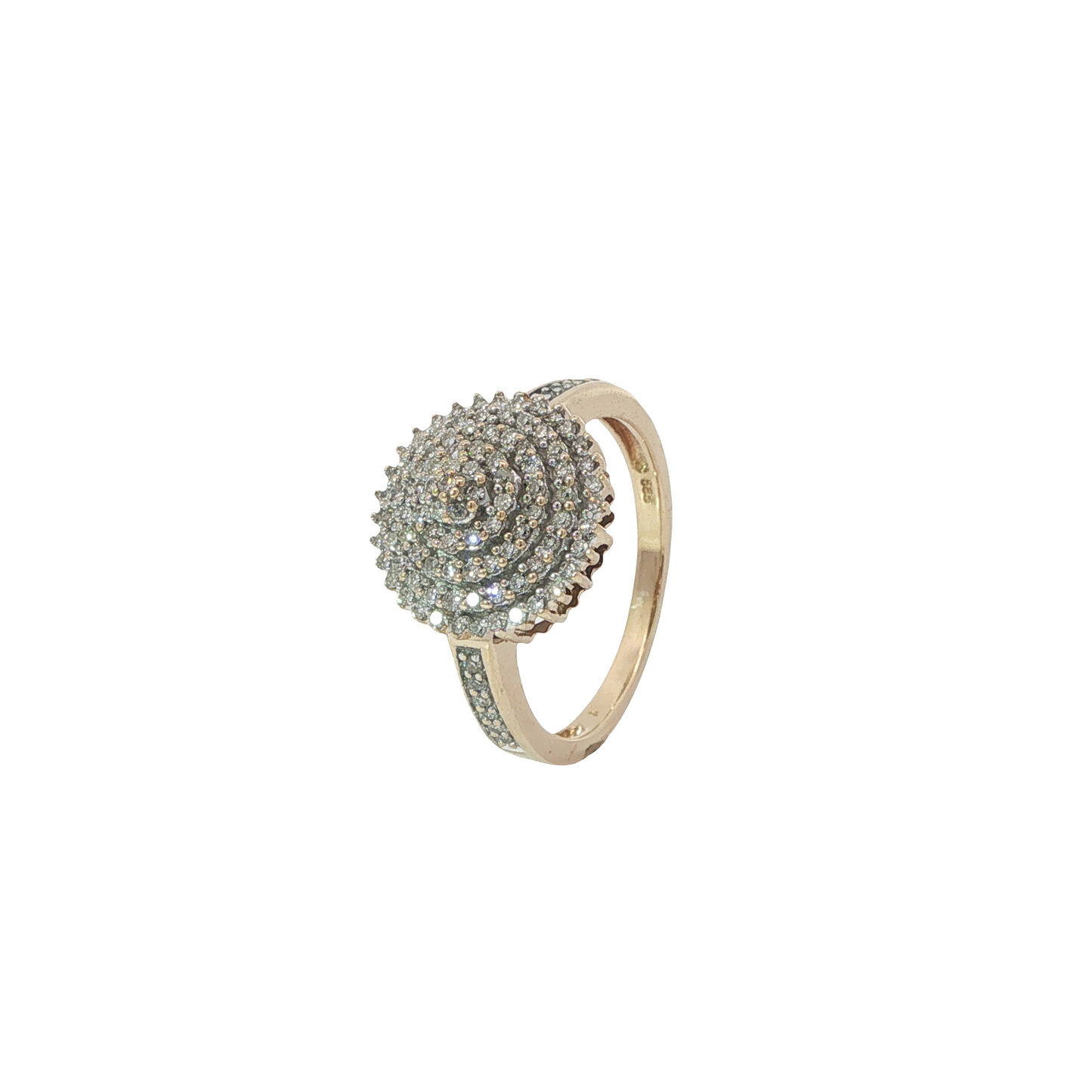 Ring Gelbgold 585 / 14 Karat mit Diamanten ca. 0,5 ct Gr. 56 Nr. 6919
