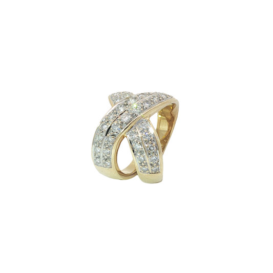 Ring Gelbgold 585 / 14 Karat mit Brill. Gr. 53 Nr. 6913